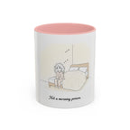 Not a Morning Person mug | Accent Coffee Mug, sleepy character illustration