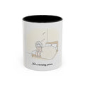 Not a Morning Person mug | Accent Coffee Mug, sleepy character illustration