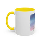 Couple on Bench Moonlight Watercolor Accent Coffee Mug | 11oz 15oz
