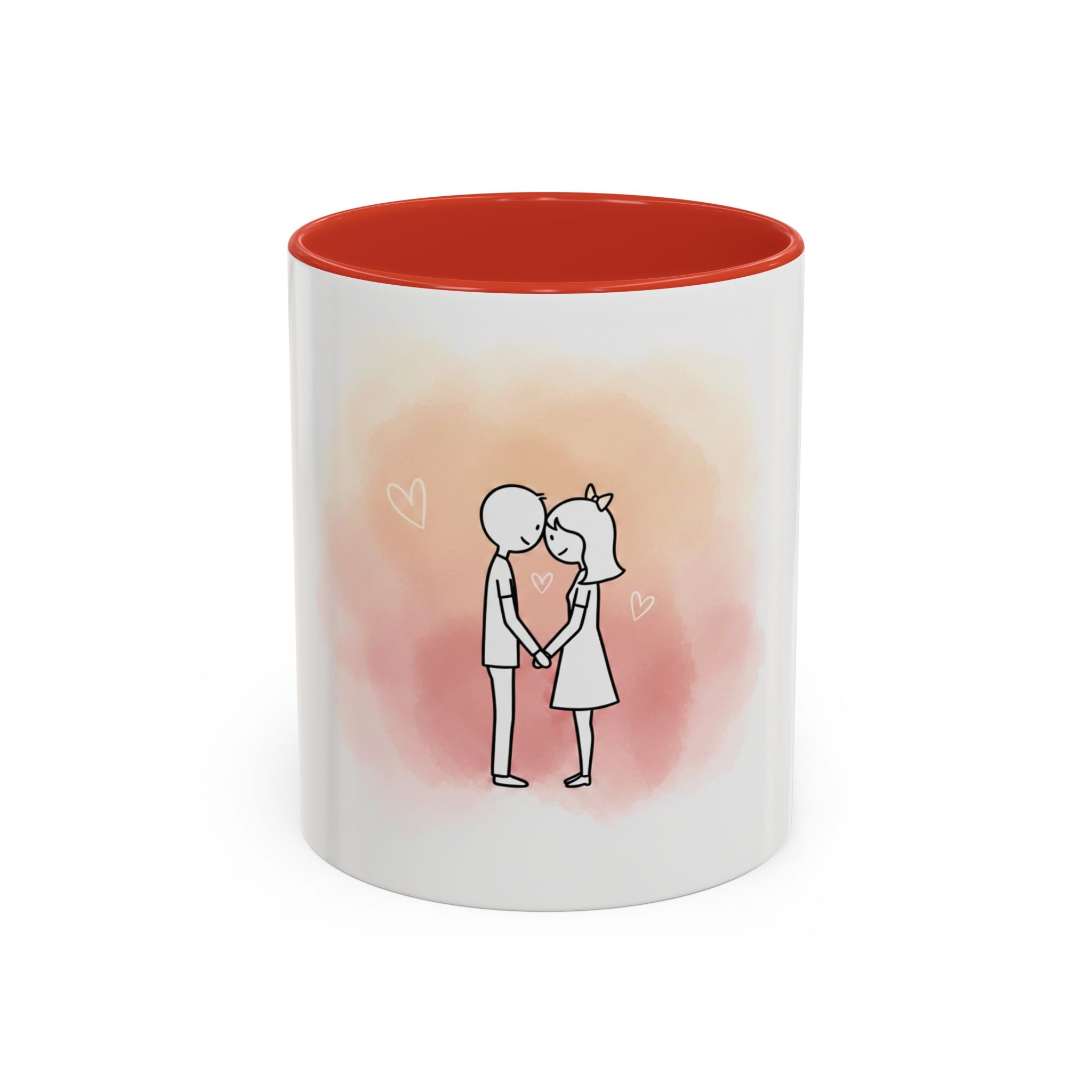 Kissing Couple Illustration Mug | Accent Coffee Mug 11oz 15oz