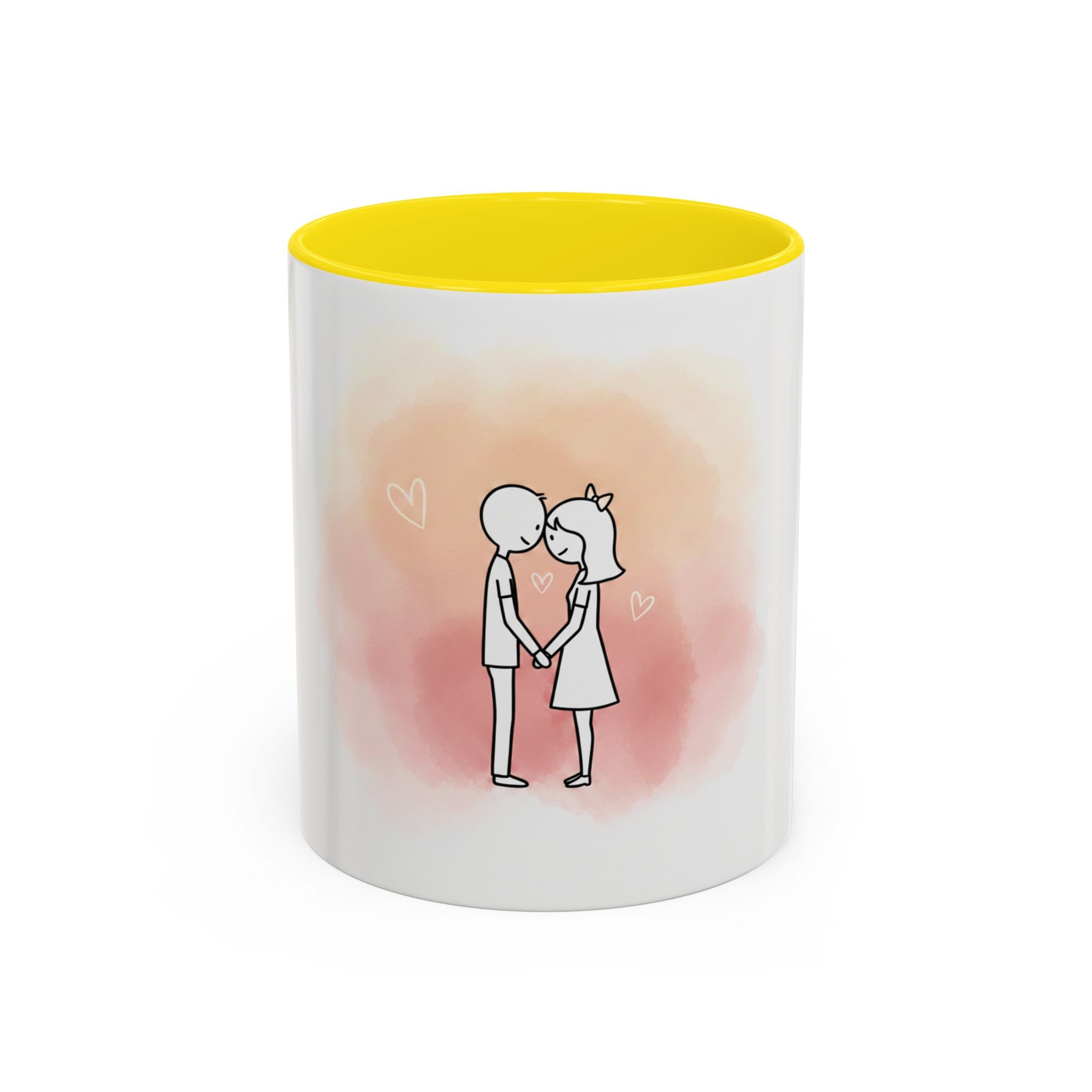 Kissing Couple Illustration Mug | Accent Coffee Mug 11oz 15oz