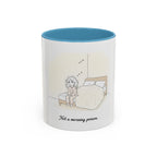 Not a Morning Person mug | Accent Coffee Mug, sleepy character illustration