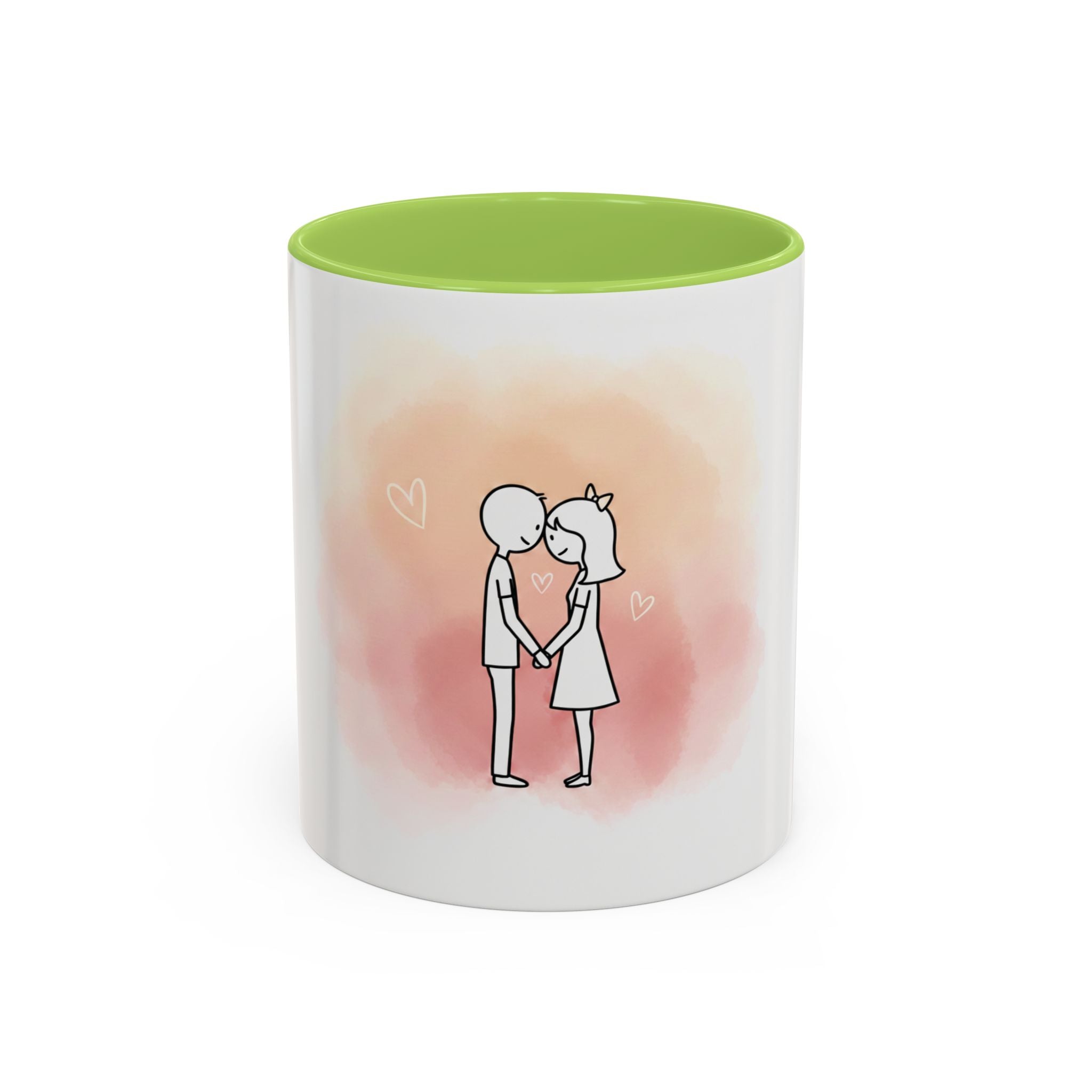 Kissing Couple Illustration Mug | Accent Coffee Mug 11oz 15oz