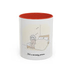 Not a Morning Person mug | Accent Coffee Mug, sleepy character illustration