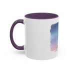 Couple on Bench Moonlight Watercolor Accent Coffee Mug | 11oz 15oz
