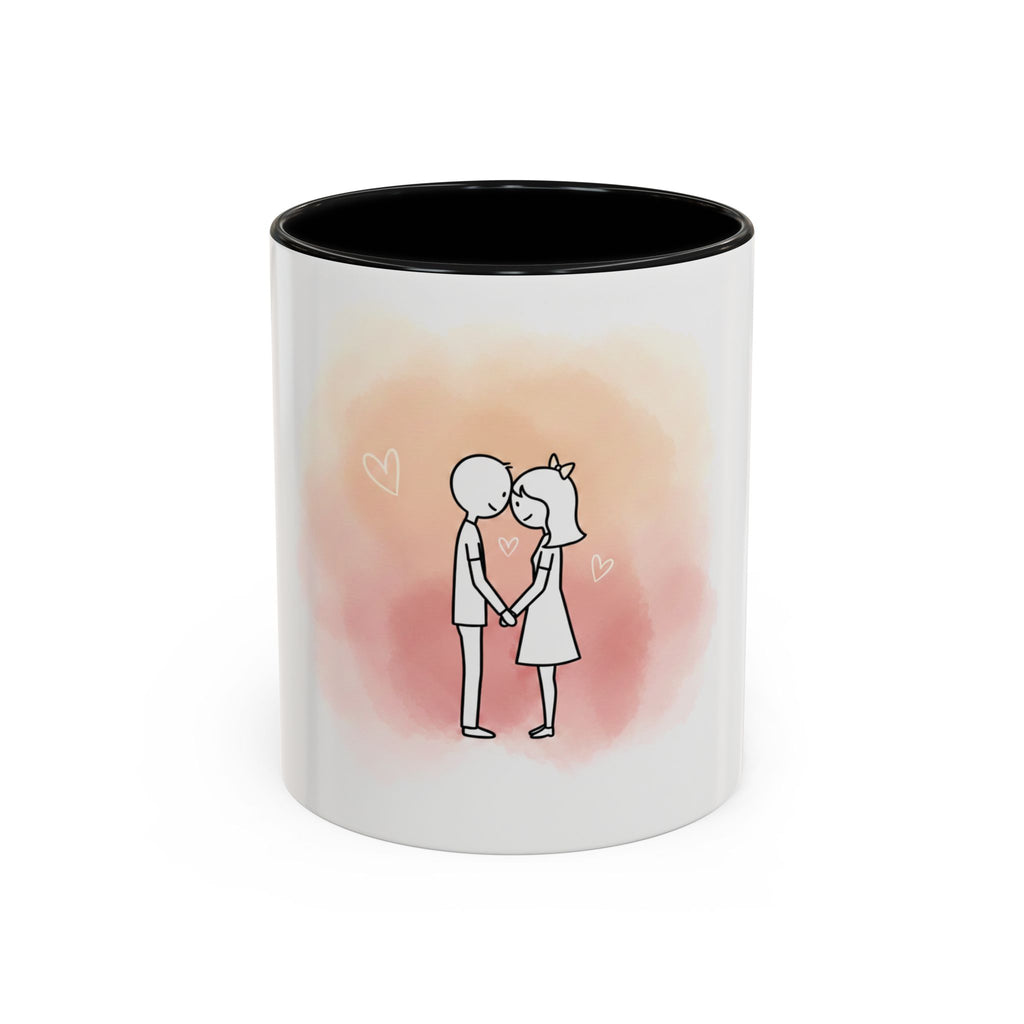 Kissing Couple Illustration Mug | Accent Coffee Mug 11oz 15oz