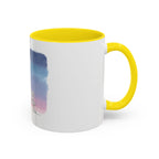 Couple on Bench Moonlight Watercolor Accent Coffee Mug | 11oz 15oz