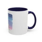 Couple on Bench Moonlight Watercolor Accent Coffee Mug | 11oz 15oz