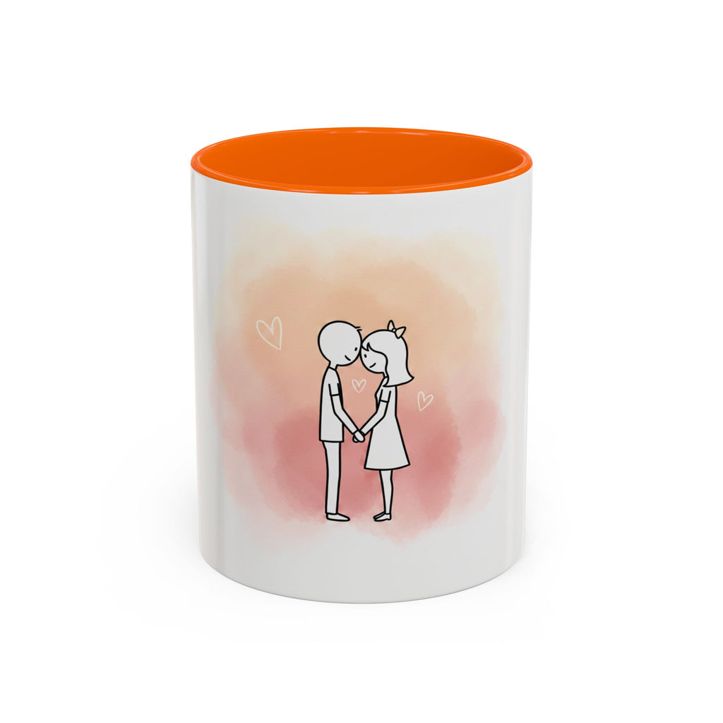 Kissing Couple Illustration Mug | Accent Coffee Mug 11oz 15oz