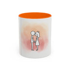 Kissing Couple Illustration Mug | Accent Coffee Mug 11oz 15oz