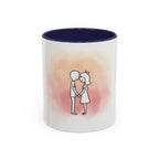 Kissing Couple Illustration Mug | Accent Coffee Mug 11oz 15oz