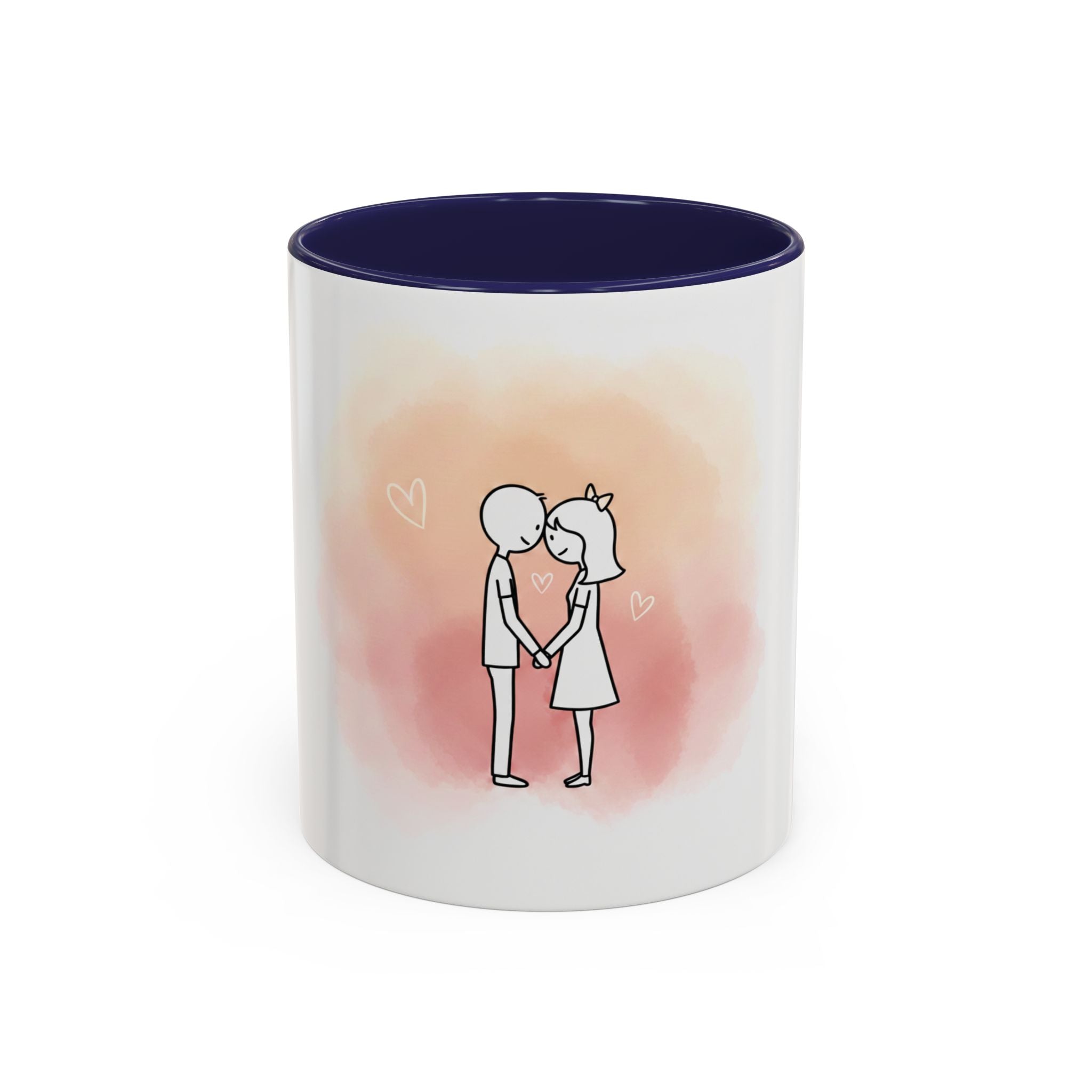 Kissing Couple Illustration Mug | Accent Coffee Mug 11oz 15oz