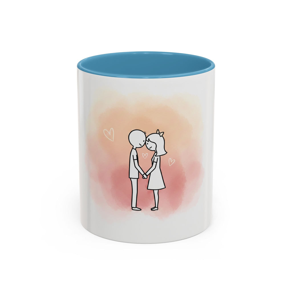 Kissing Couple Illustration Mug | Accent Coffee Mug 11oz 15oz