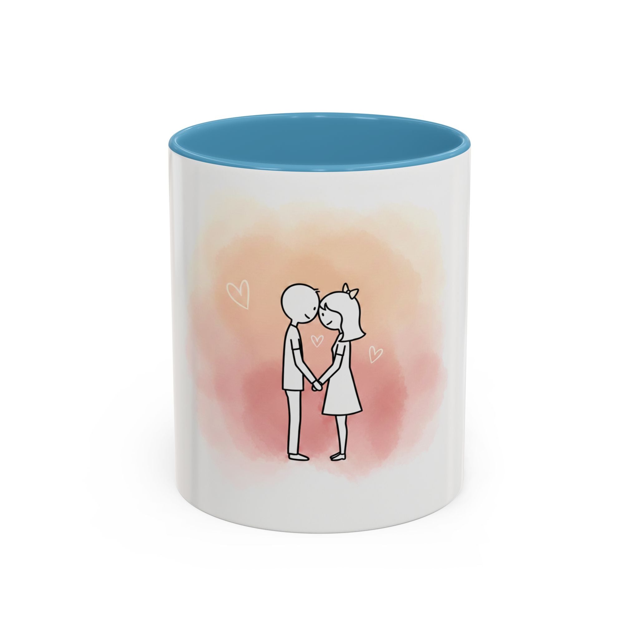 Kissing Couple Illustration Mug | Accent Coffee Mug 11oz 15oz