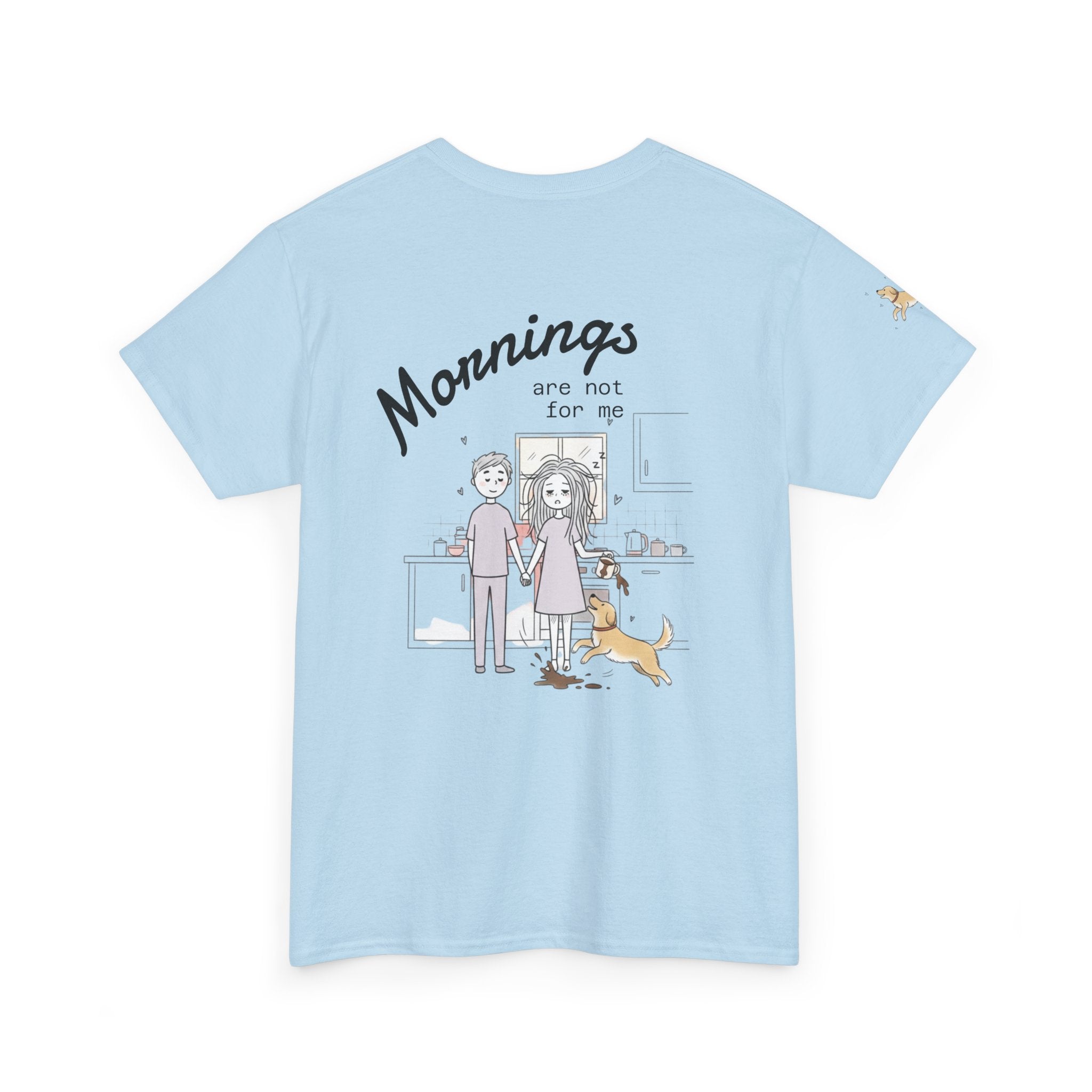 Mornings Are Not For Me Tee — Cute Couple Morning Cartoon T-Shirt
