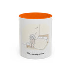 Not a Morning Person mug | Accent Coffee Mug, sleepy character illustration