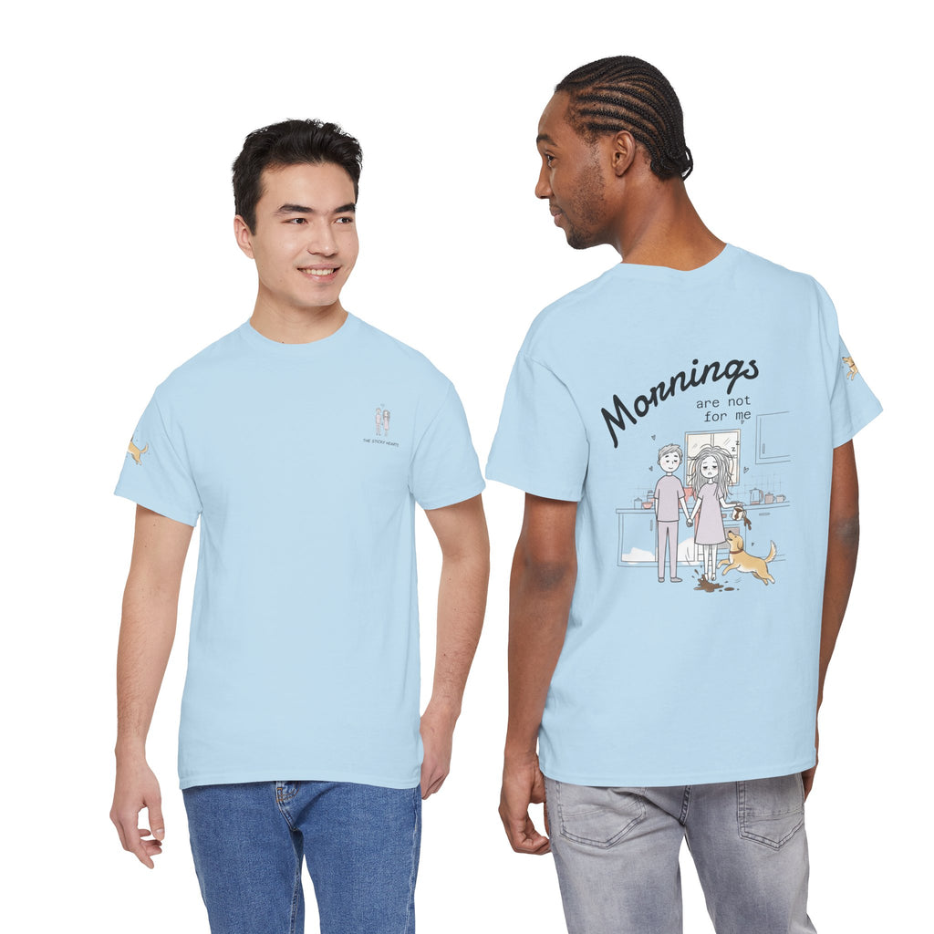 Mornings Are Not For Me Tee — Cute Couple Morning Cartoon T-Shirt
