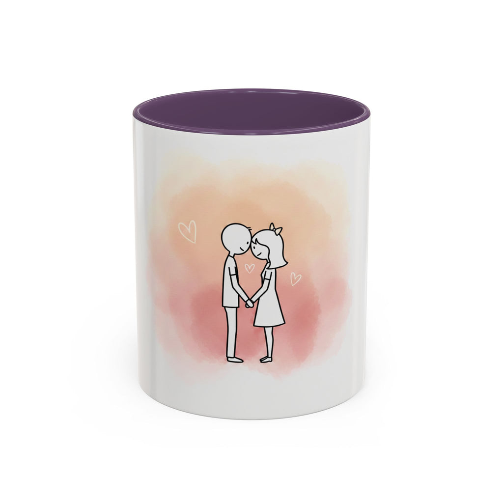 Kissing Couple Illustration Mug | Accent Coffee Mug 11oz 15oz