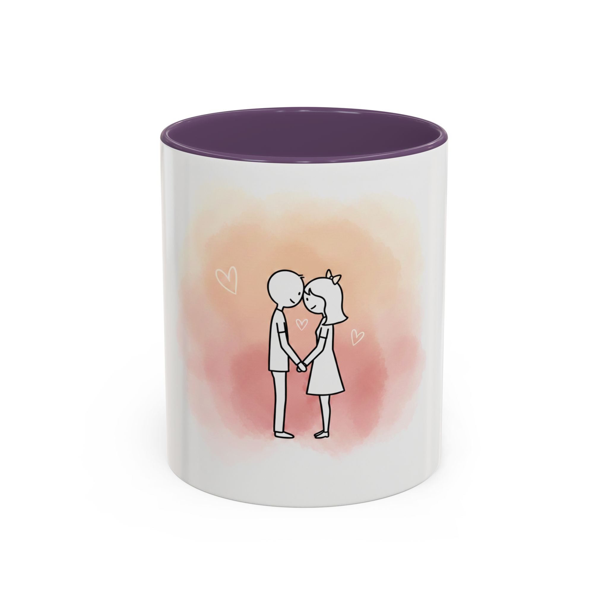 Kissing Couple Illustration Mug | Accent Coffee Mug 11oz 15oz