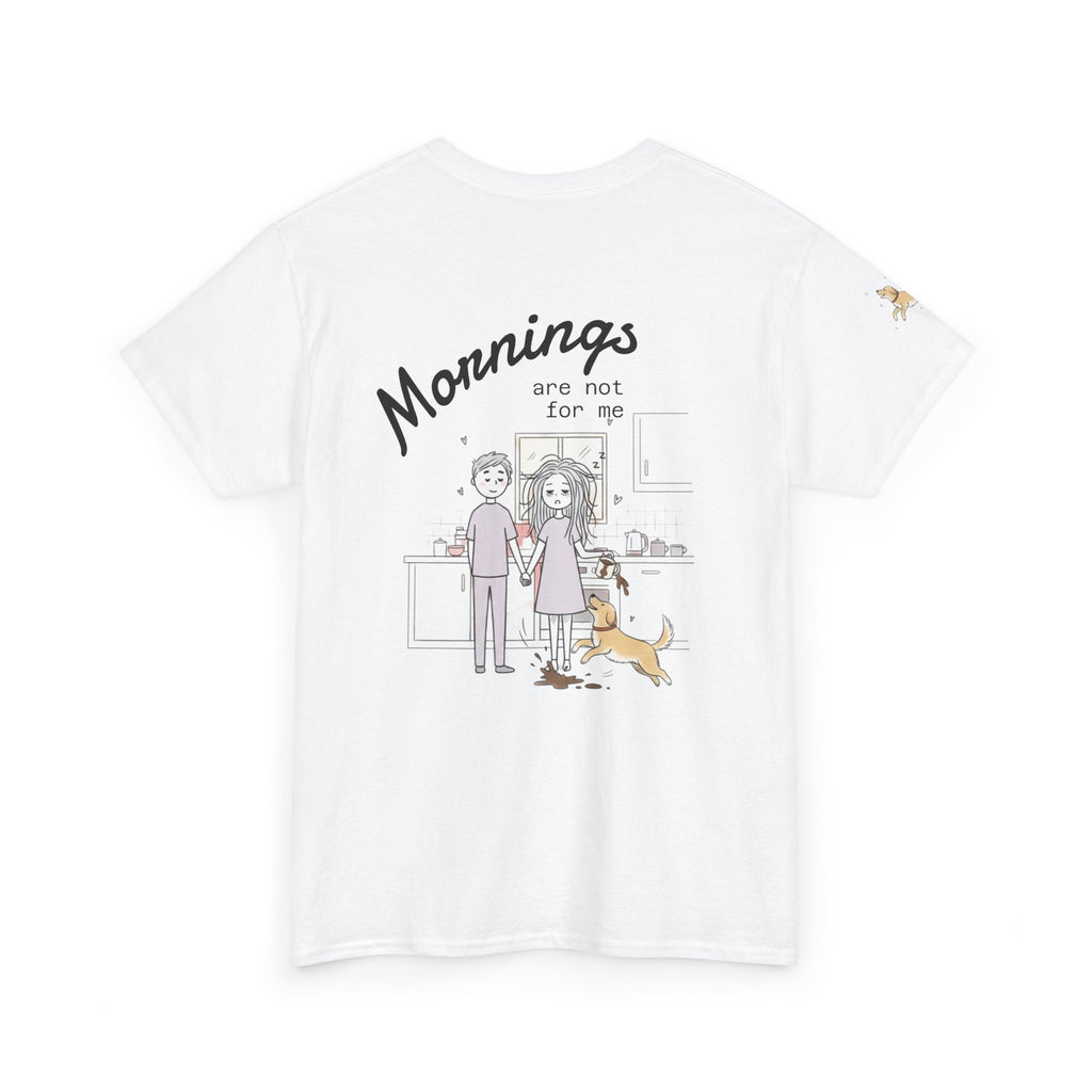 Mornings Are Not For Me Tee — Cute Couple Morning Cartoon T-Shirt