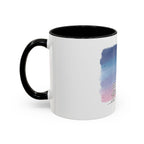 Couple on Bench Moonlight Watercolor Accent Coffee Mug | 11oz 15oz