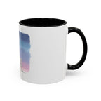 Couple on Bench Moonlight Watercolor Accent Coffee Mug | 11oz 15oz