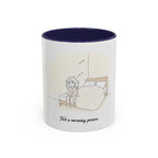 Not a Morning Person mug | Accent Coffee Mug, sleepy character illustration